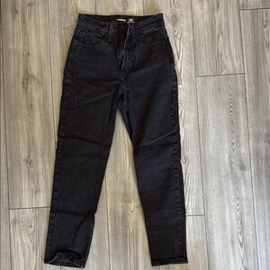 Old Navy Black Straight Leg Jeans High-Rise